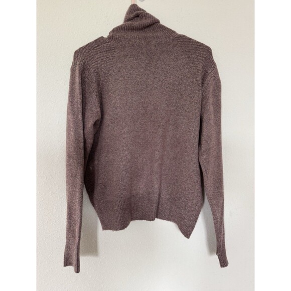 Who What Wear Cozy Mauve Sweater Turtleneck Size M Knit Minimalist - Picture 2 of 6